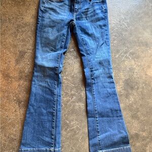 LOFT Women's Flare Jeans in Deep Blue